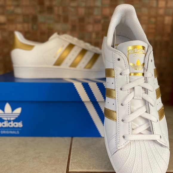 *RESERVED*ADIDAS SUPERSTARS GOLD - Picture 2 of 4